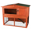 Trixie Natura Small Animal Hutch with Enclosure Brown
