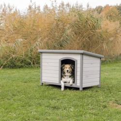 Trixie Natura Hundkoja med Platt Tak Grå