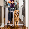 Carlson Pet Gate Hands-Free Walk-Through White 76-112 x 81 cm
