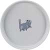 Trixie Bowl Flat & Wide Cat Ceramic Gray 600 ml
