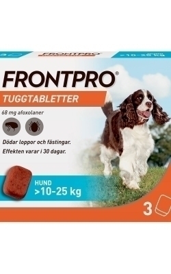 FRONTPRO 68 mg tuggtabletter för hund >10-25 kg 3 st